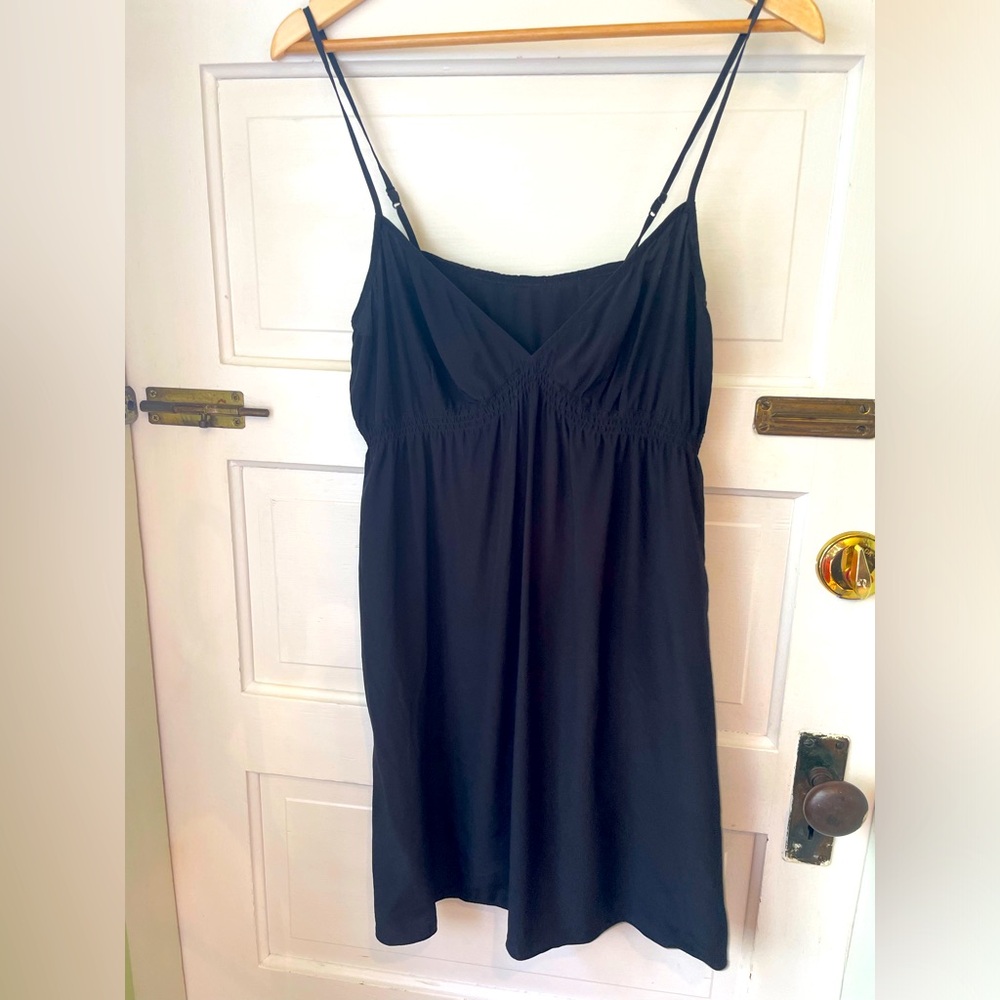 Twelfth street by Cynthia Vincent black silk slip dress - small